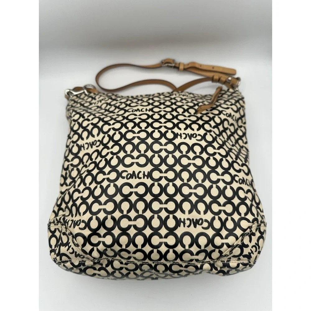 Coach Hobo Handbag Op Art 'Leah' Canvas Convertible
